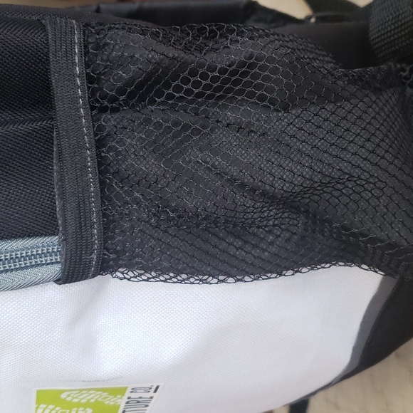 Black and Gray Backpack with Textured Fabric - Picture 4 of 11